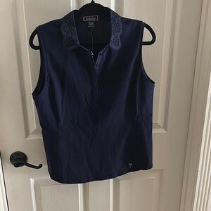 Golftini Navy Sleeveless Top